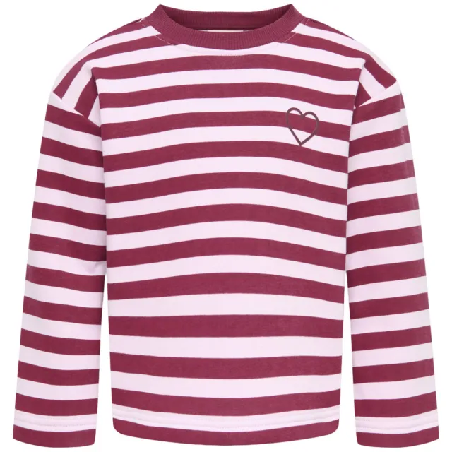 Only KIDS ONLY MINI gestreepte sweater - donkerrood Donkerrood/roze