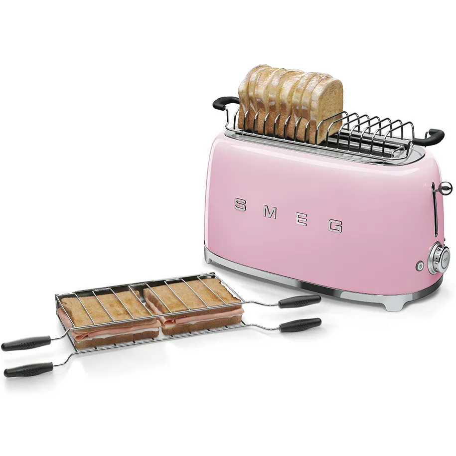 Smeg TSF02PKEU broodrooster roze, foto 3