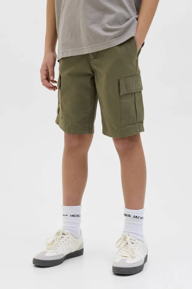 Jack & Jones loose cargoshort olijfgroen, foto 4