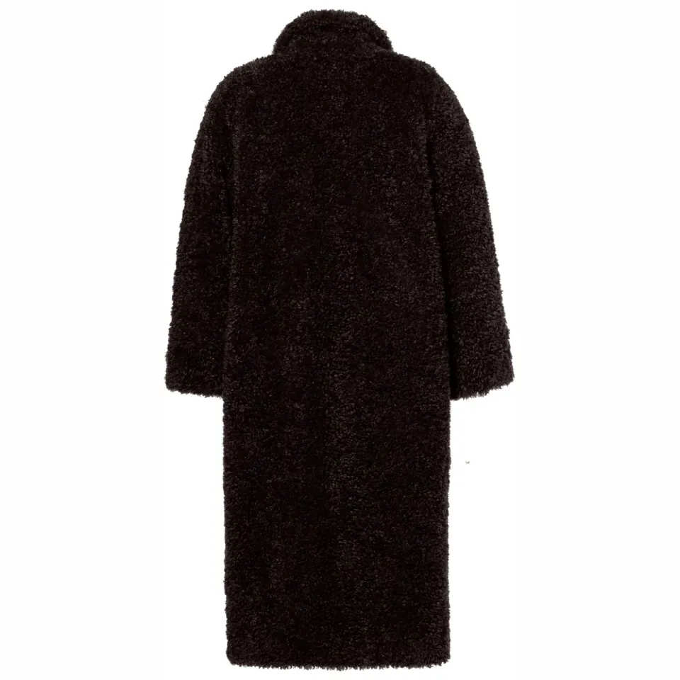 Beaumont winter faux fur jas - donkerbruin, foto 3