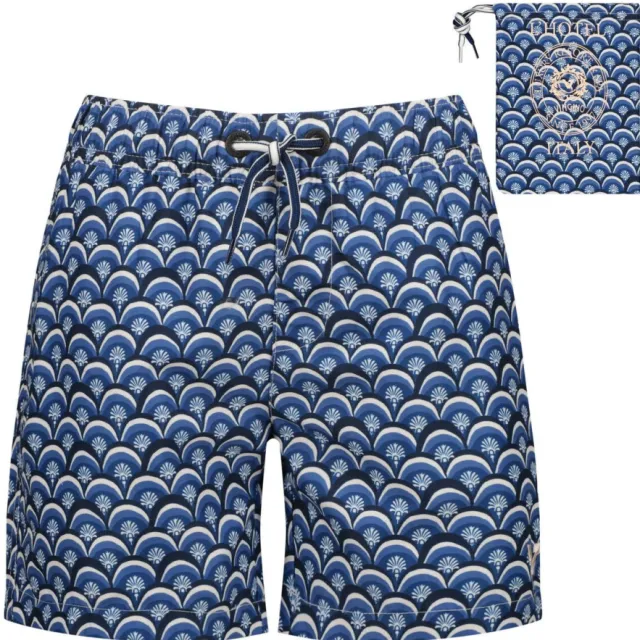 Vingino zwemshort met all over print blauw