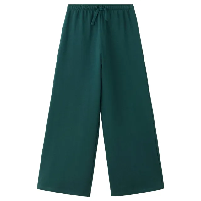 Mango Kids wide leg joggingbroek donkergroen, foto 2