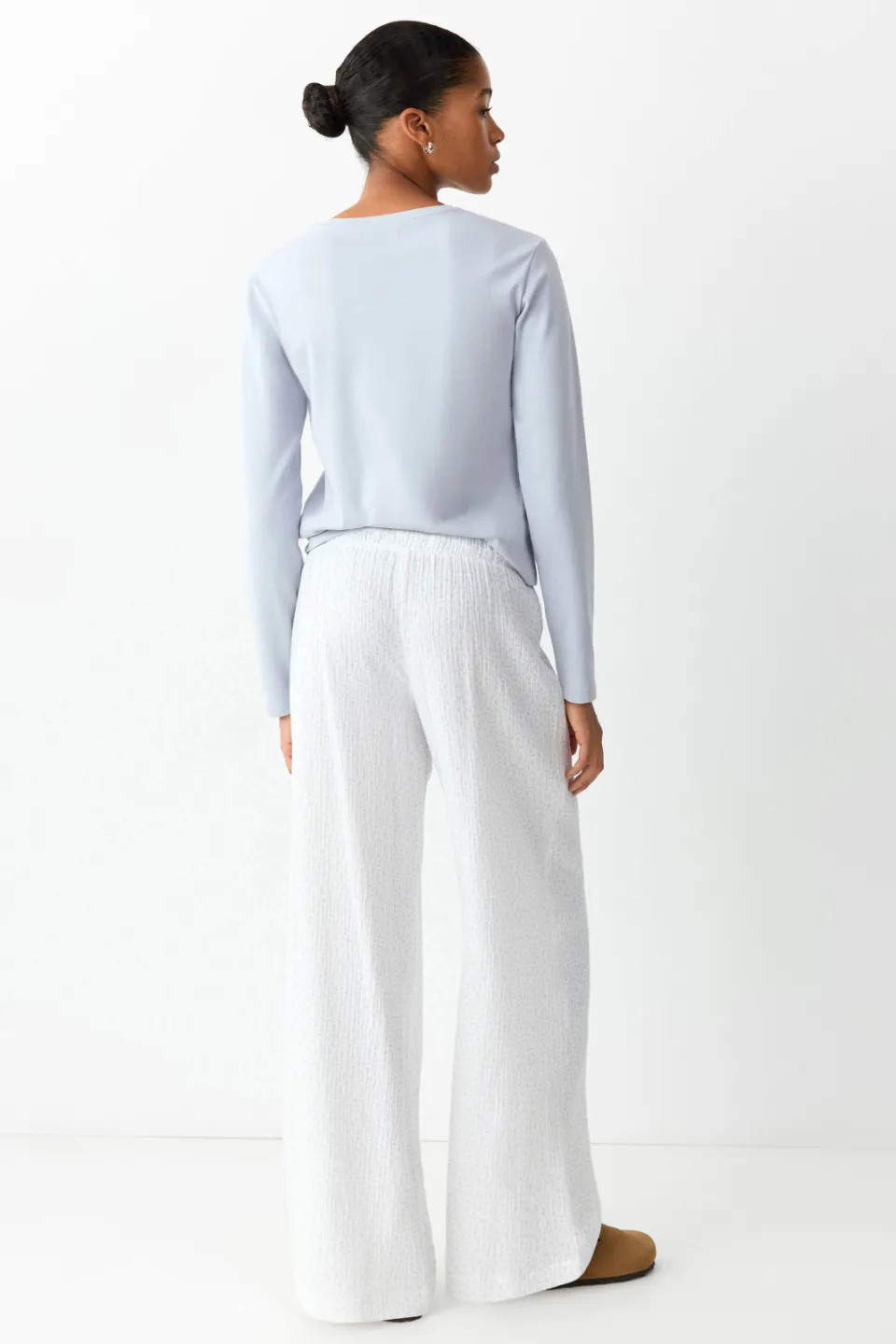 Mango pyjama lichtblauw ecru, foto 4