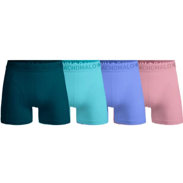 Muchachomalo Men 4-pack boxer shorts solid veelkleurig