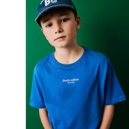 NAME IT t-shirt blauw met tekstopdruk, foto 3