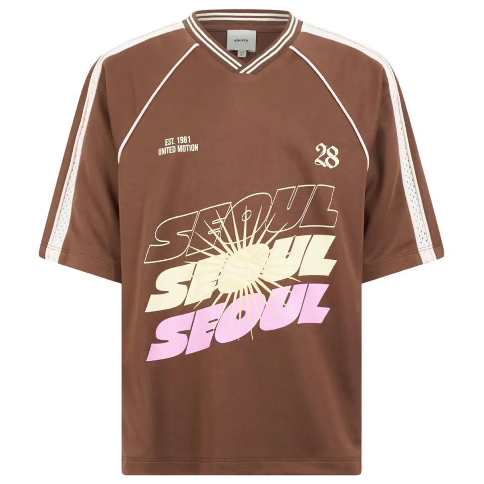 Shoeby Seoul Baseball T-shirt bruin, foto 2