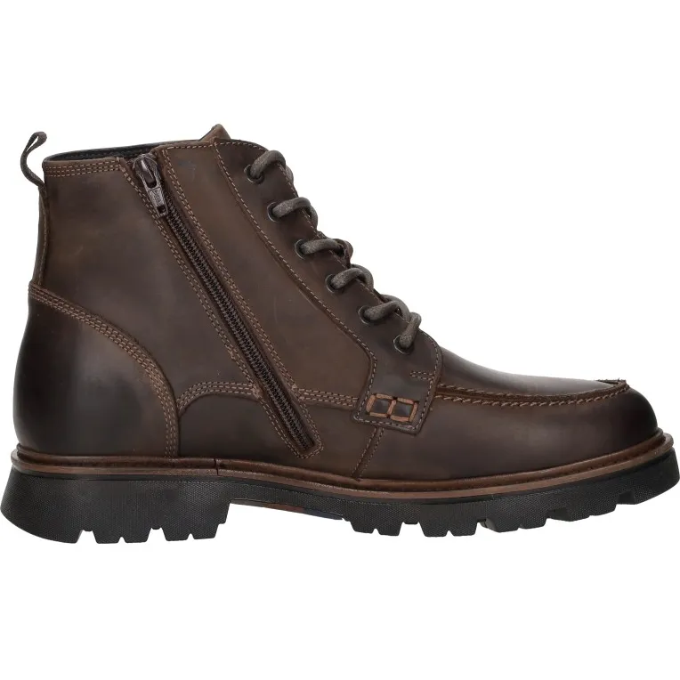 Sub55 hoge veterschoen bruin Donkerbruin