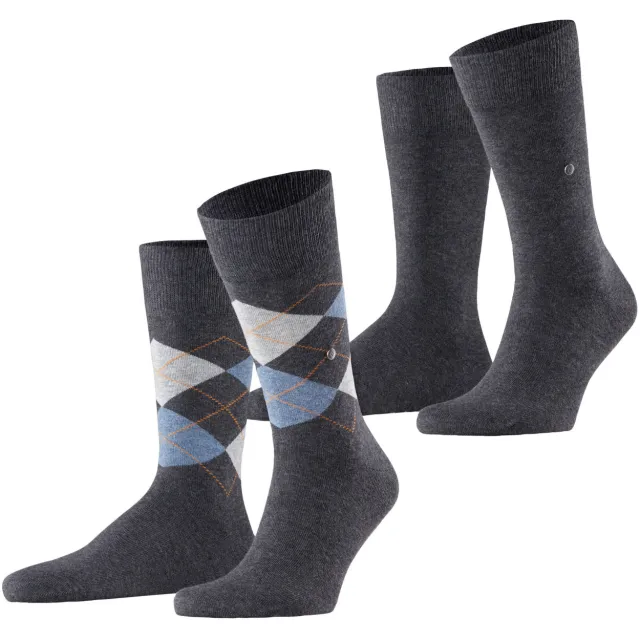 Burlington Everyday Argyle Mix sokken 2-pack Grijs