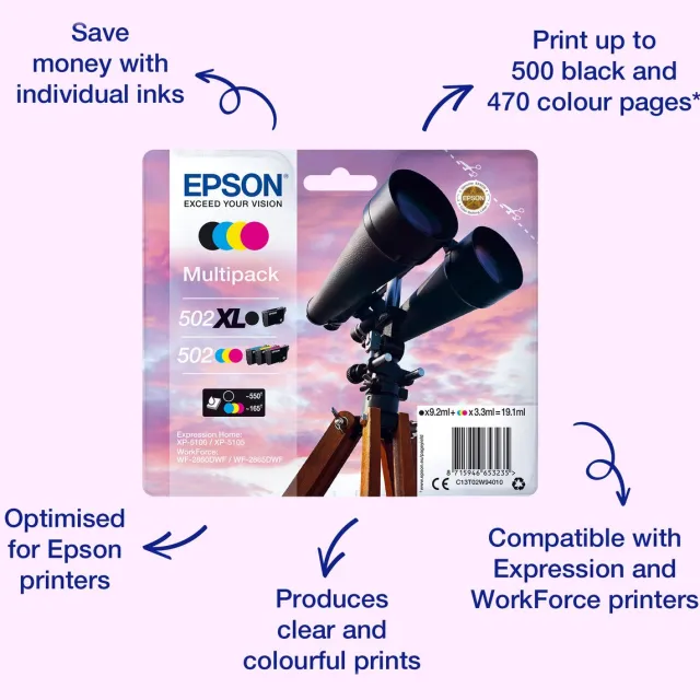 Epson 502 Inktcartridge / Zwart