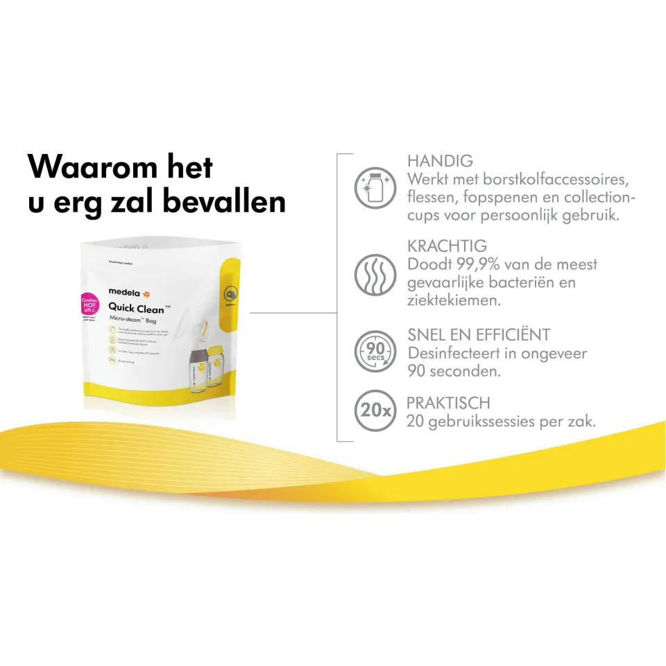 Medela Quick Clean magnetron sterilisatiezakjes transparant, foto 4