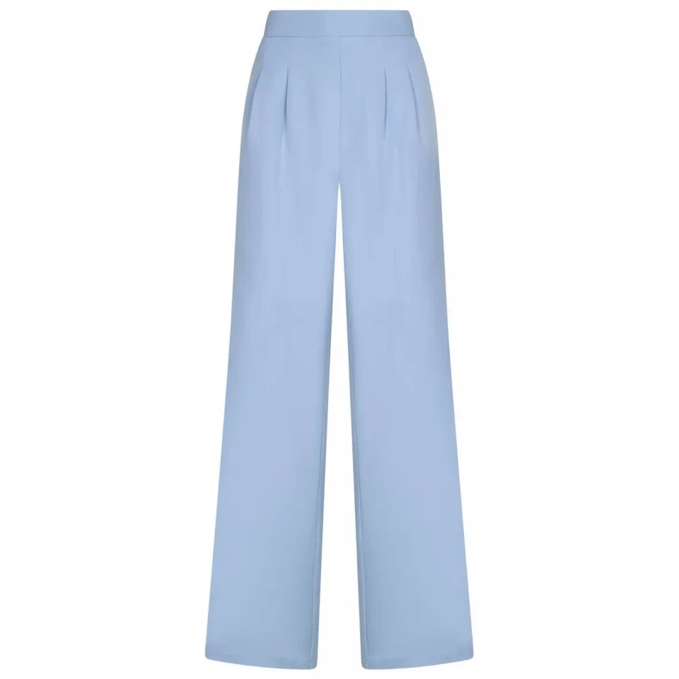 Studio AMAYA wide leg regular waist broek lichtblauw, foto 2