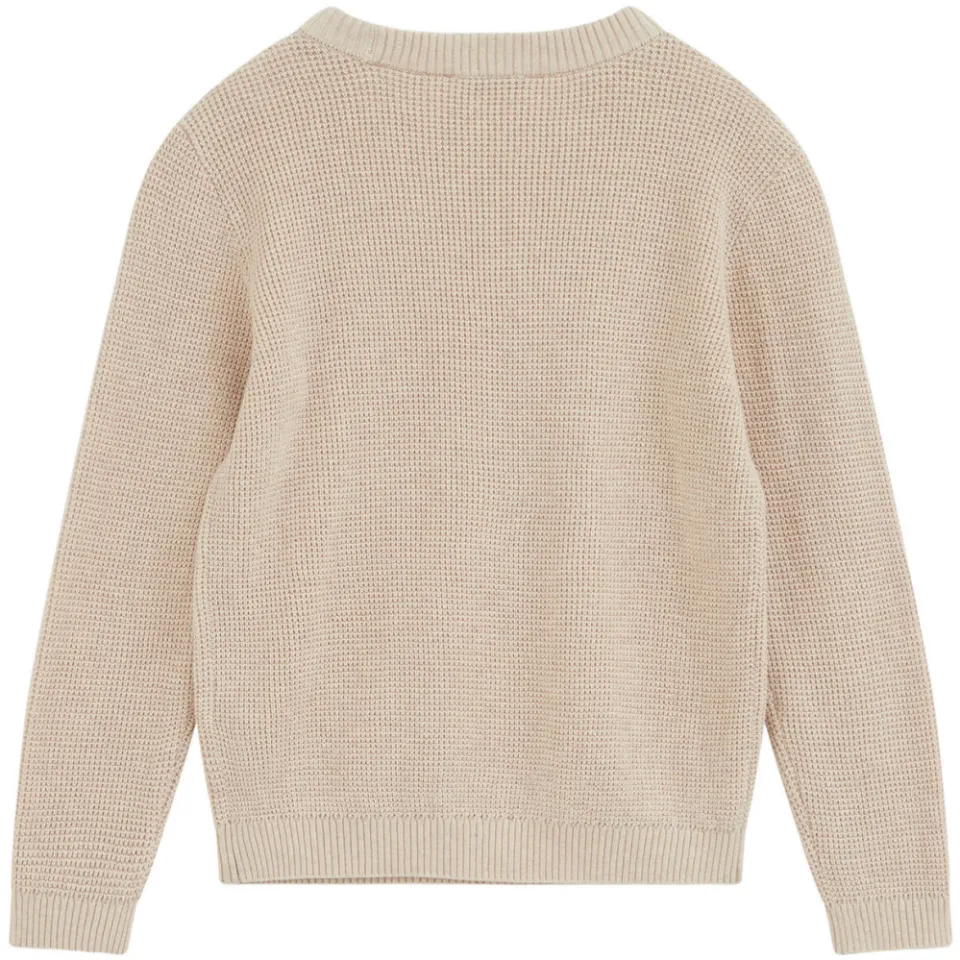 WE Fashion katoenen gebreide trui - beige, foto 3