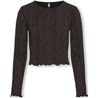 Only glitter top zwart Zwart/roze