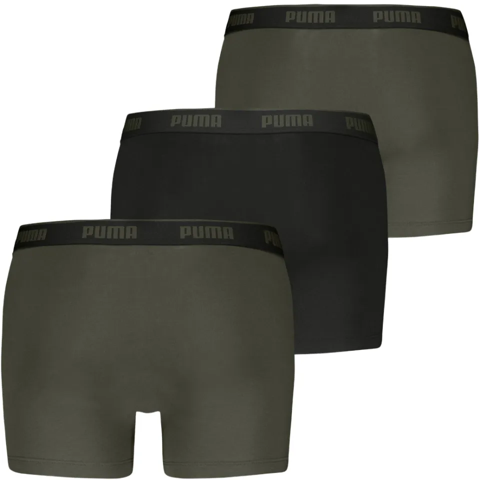 Puma Everyday Basic boxershorts 3-pack olijfgroen zwart, foto 4