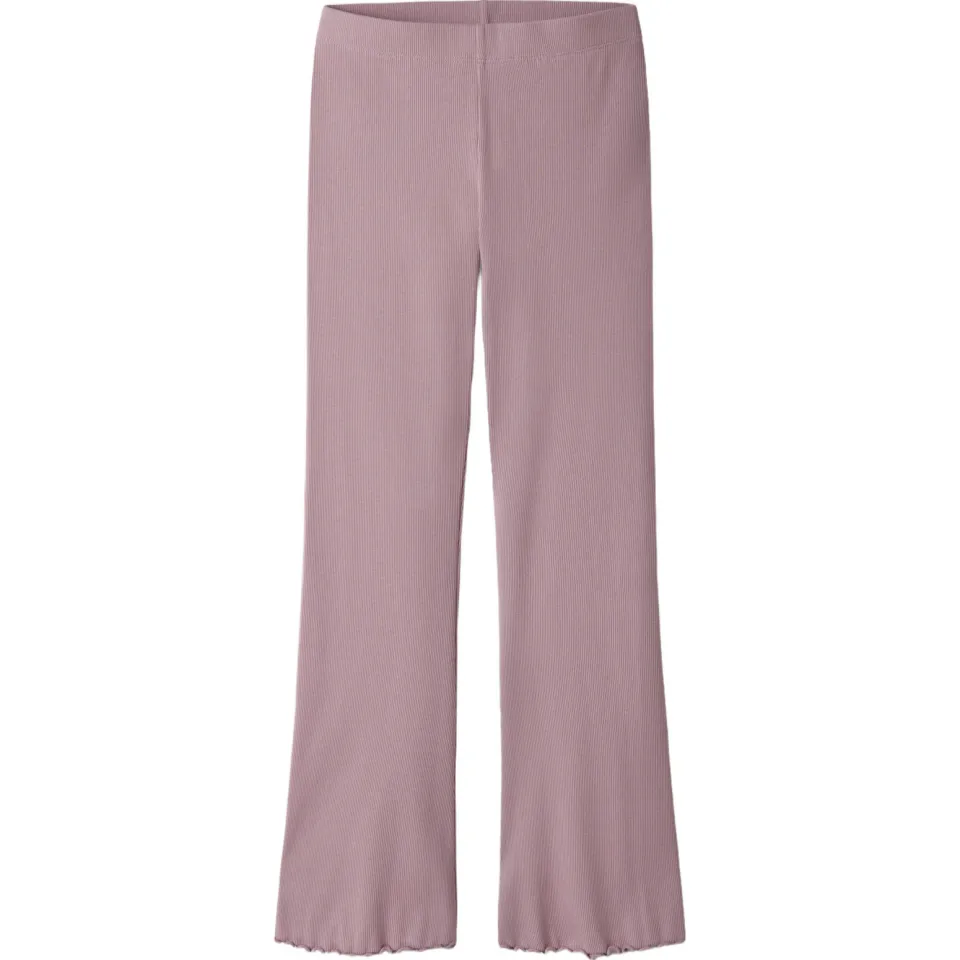 NAME IT flared broek met ruches lila