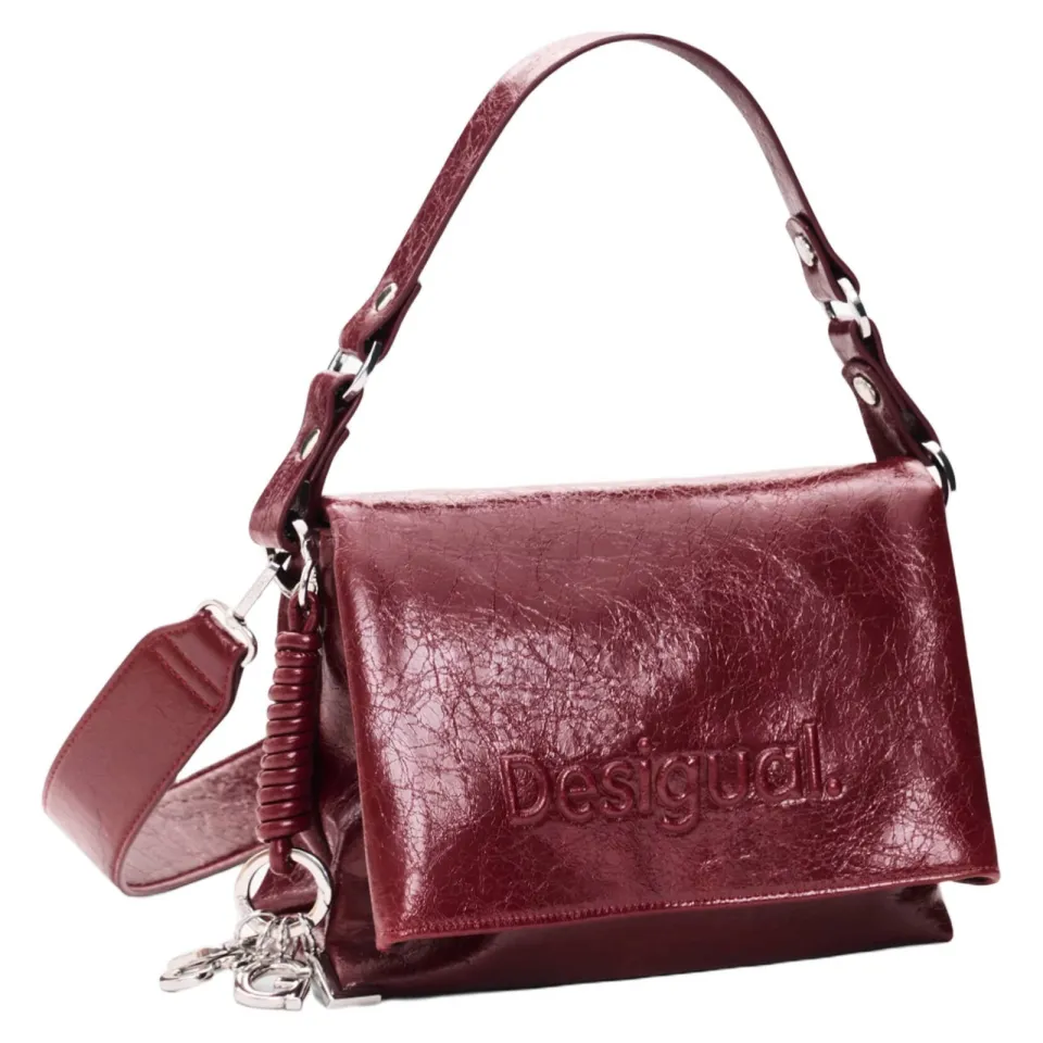 Desigual schoudertas donkerrood bordeau, foto 3