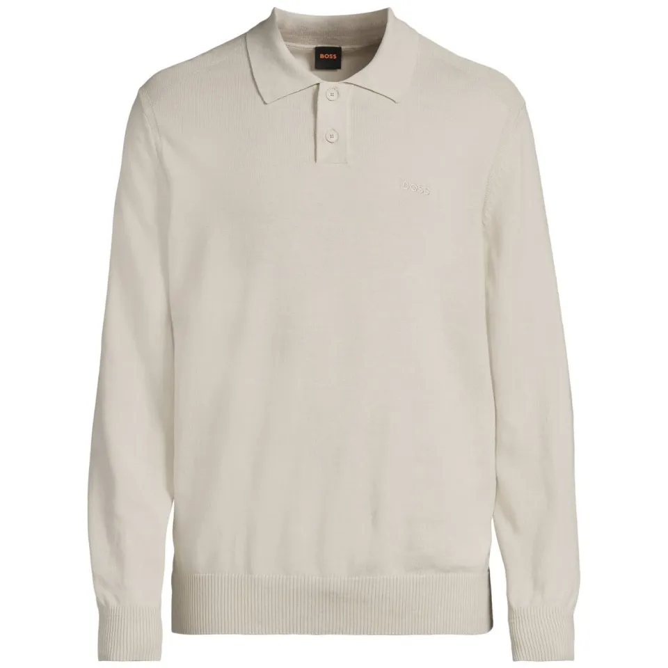 Boss Asac_PL katoenen regular fit gebreide trui - light beige, foto 2