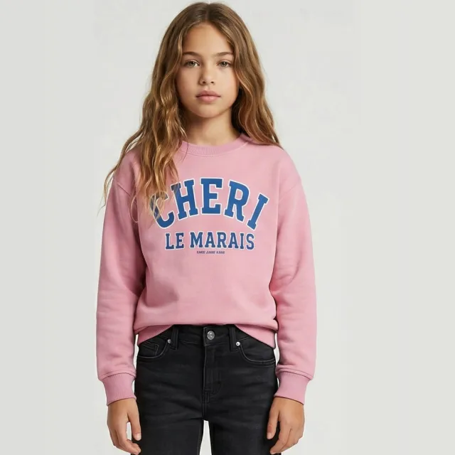Cars sweater met print - lichtroze/blauw