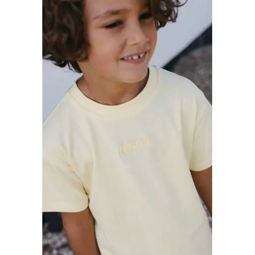 Levv Little T-shirt met backprint lichtgeel, foto 7