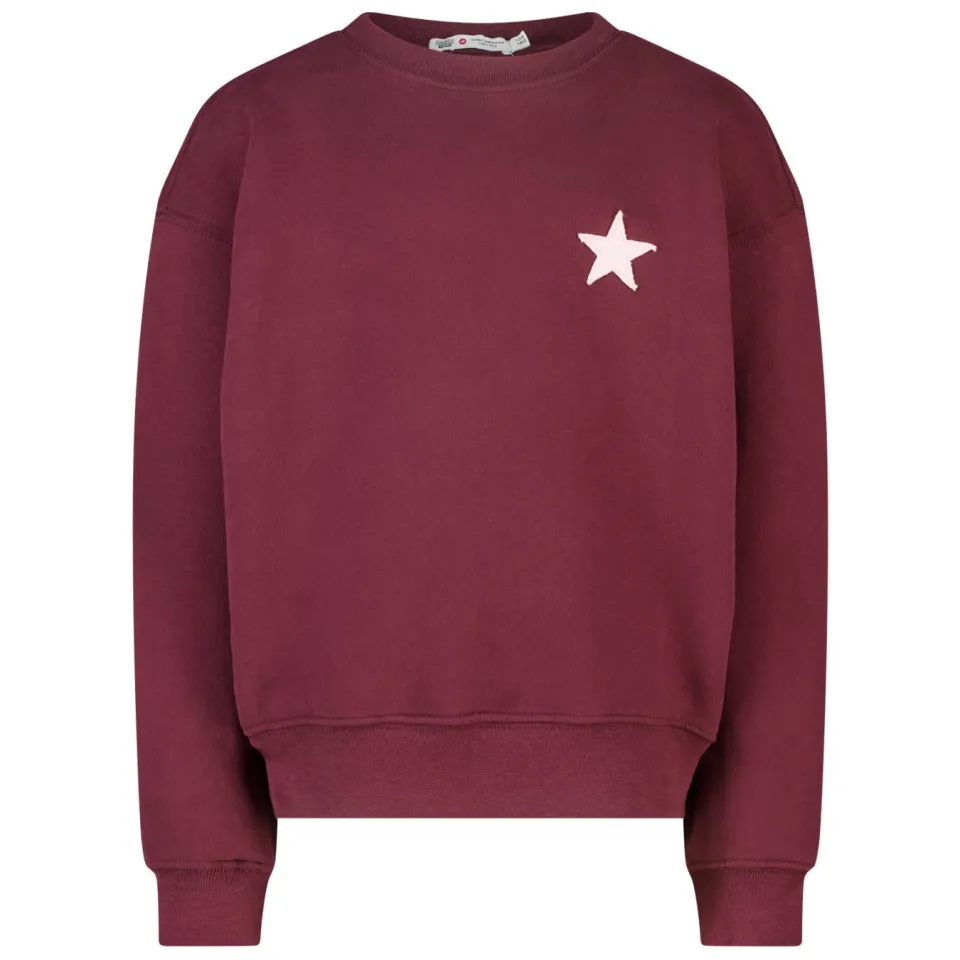 America Today sweater met backprint - donkerrood, foto 2