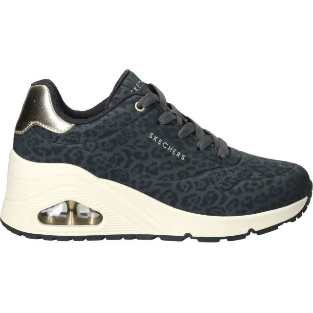 Skechers Uno Wedge Safari sneaker zwart
