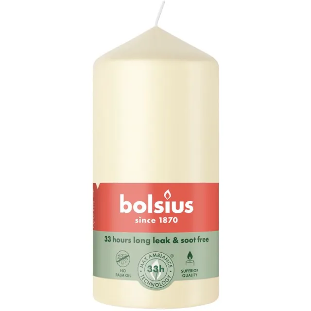 Bolsius stompkaars 6x12 cm soft pearl