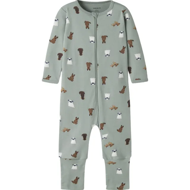 NAME IT BABY pyjama met print groen