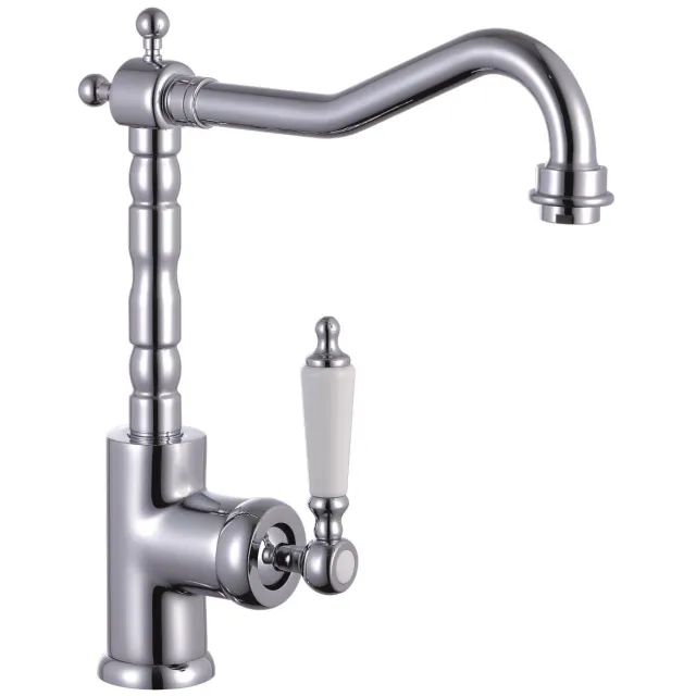 Schutte Keukenmengkraan Schutte Old Style Retro Hoge Draaibare Uitloop Chroom
