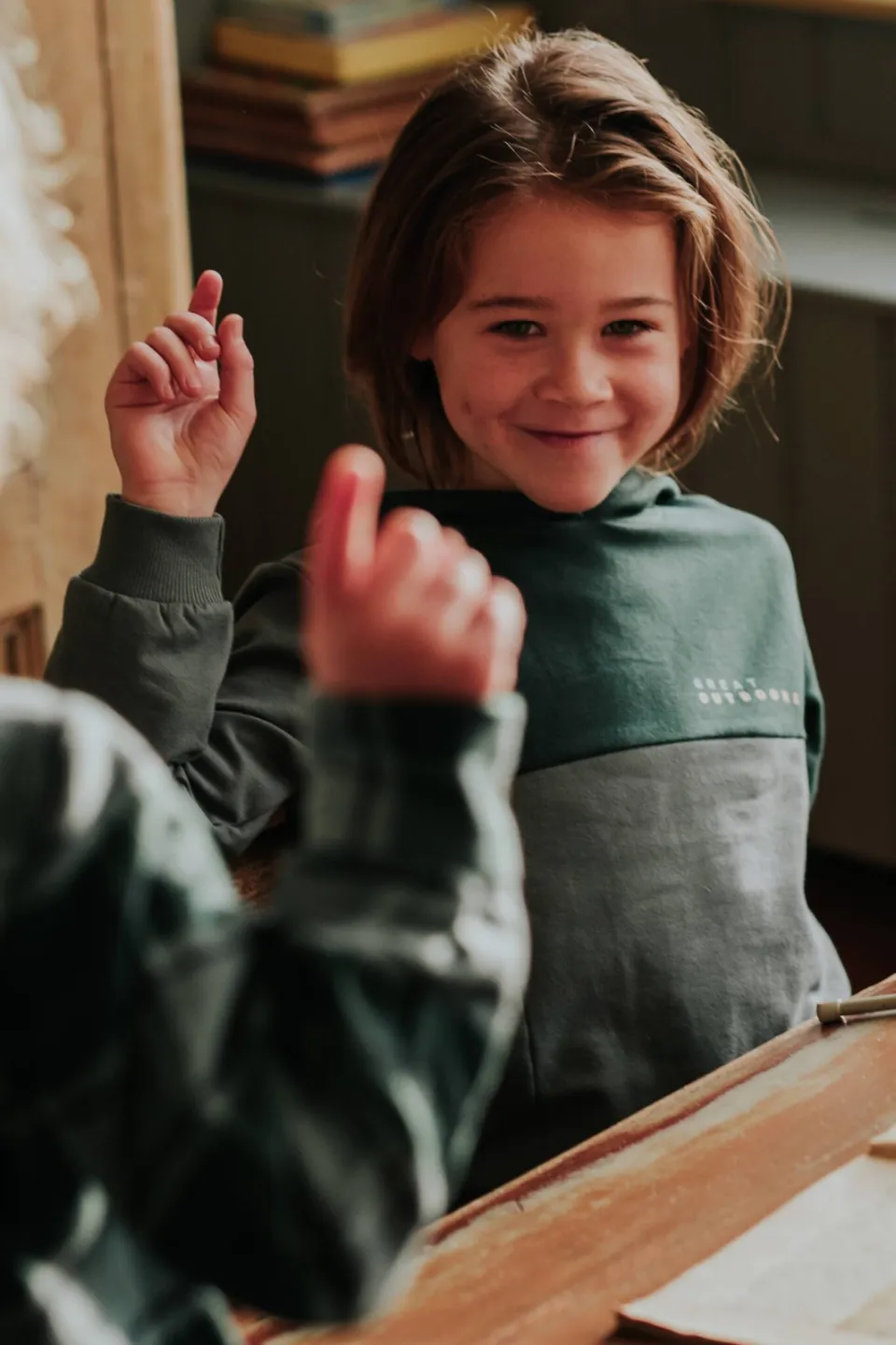 Koko Noko rechtvallende hoodie - groen, foto 8