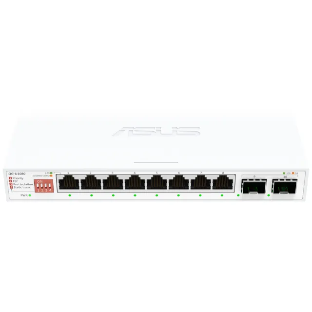 Asus Qg-u1080 8-port 2.5g And 2-port 10g Sfp+ Unmanaged Switch