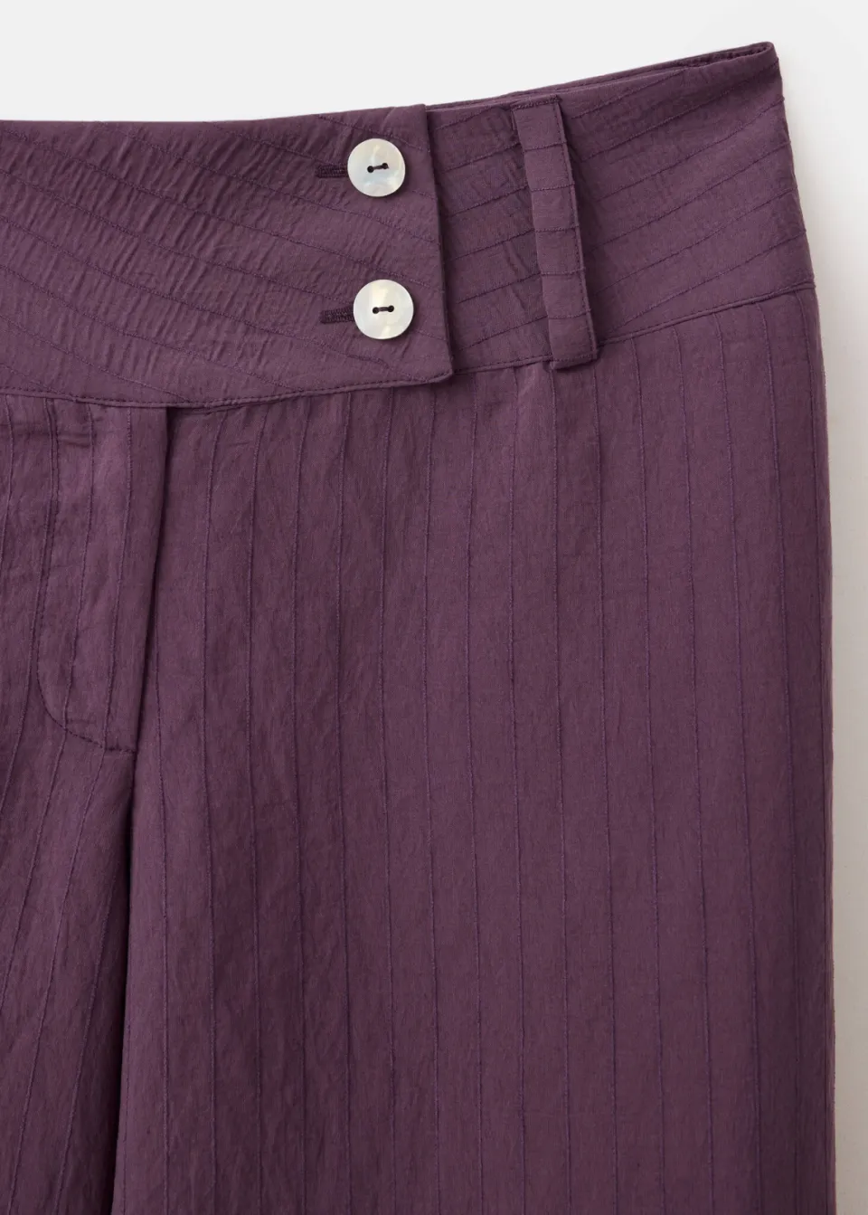 Mango TEEN gestreepte pantalon - aubergine, foto 6