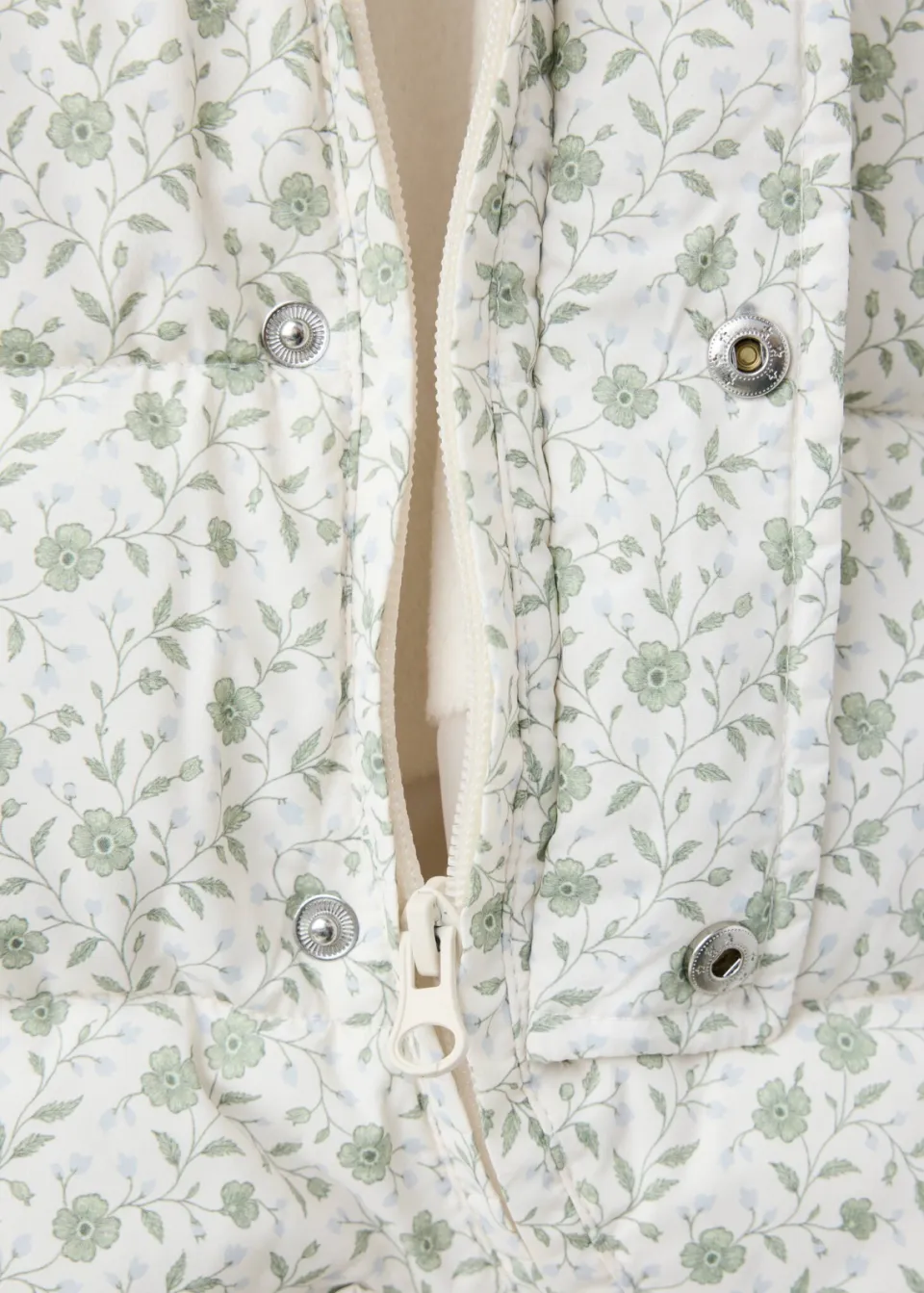 Mango Kids gebloemd winterpak - wit/groen/blauw, foto 5
