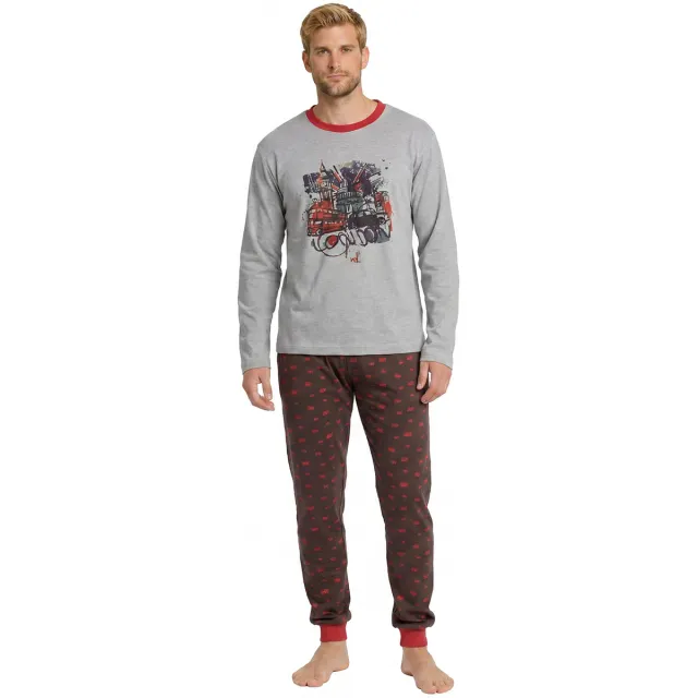 Kisses&Love KLP4 pyjamaset lichtgrijs