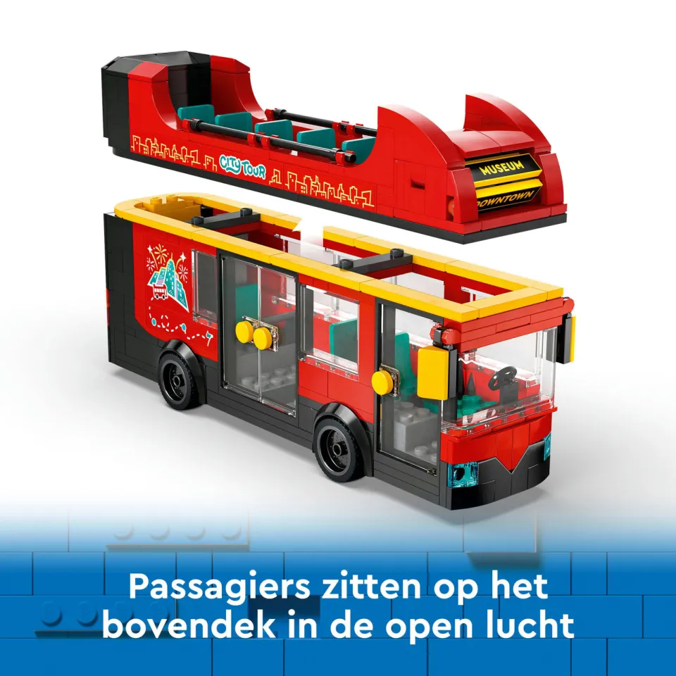 Lego City Toeristische rode dubbeldekker Speelgoed Bus Bouwpakket voor Kinderen 60407, foto 2