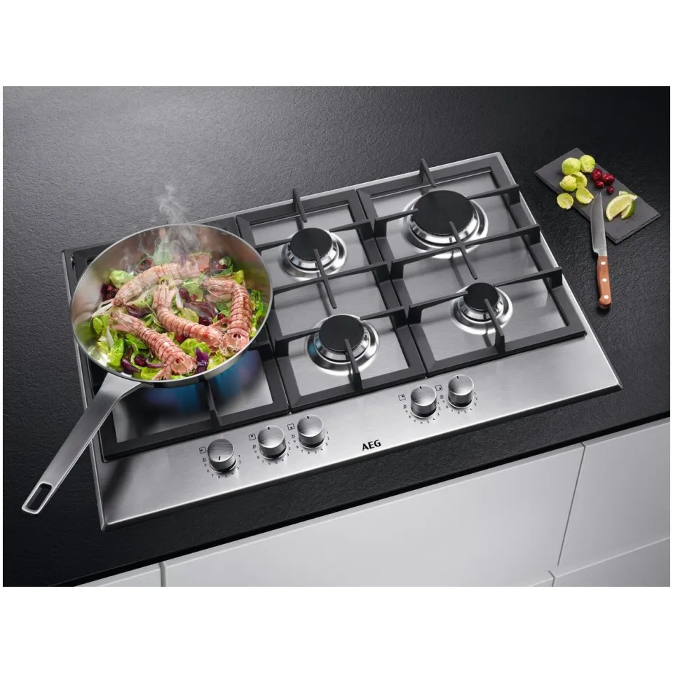 AEG HGB75520SM gaskookplaat rvs, foto 3