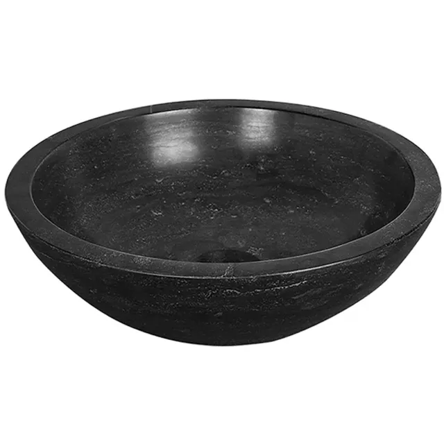 Wiesbaden Rondon hardstenen opzetwastafel 40 cm grijs Grijs tinten