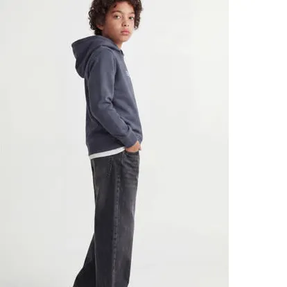 Jack & Jones JUNIOR hoodie met logo - grijsblauw, foto 3