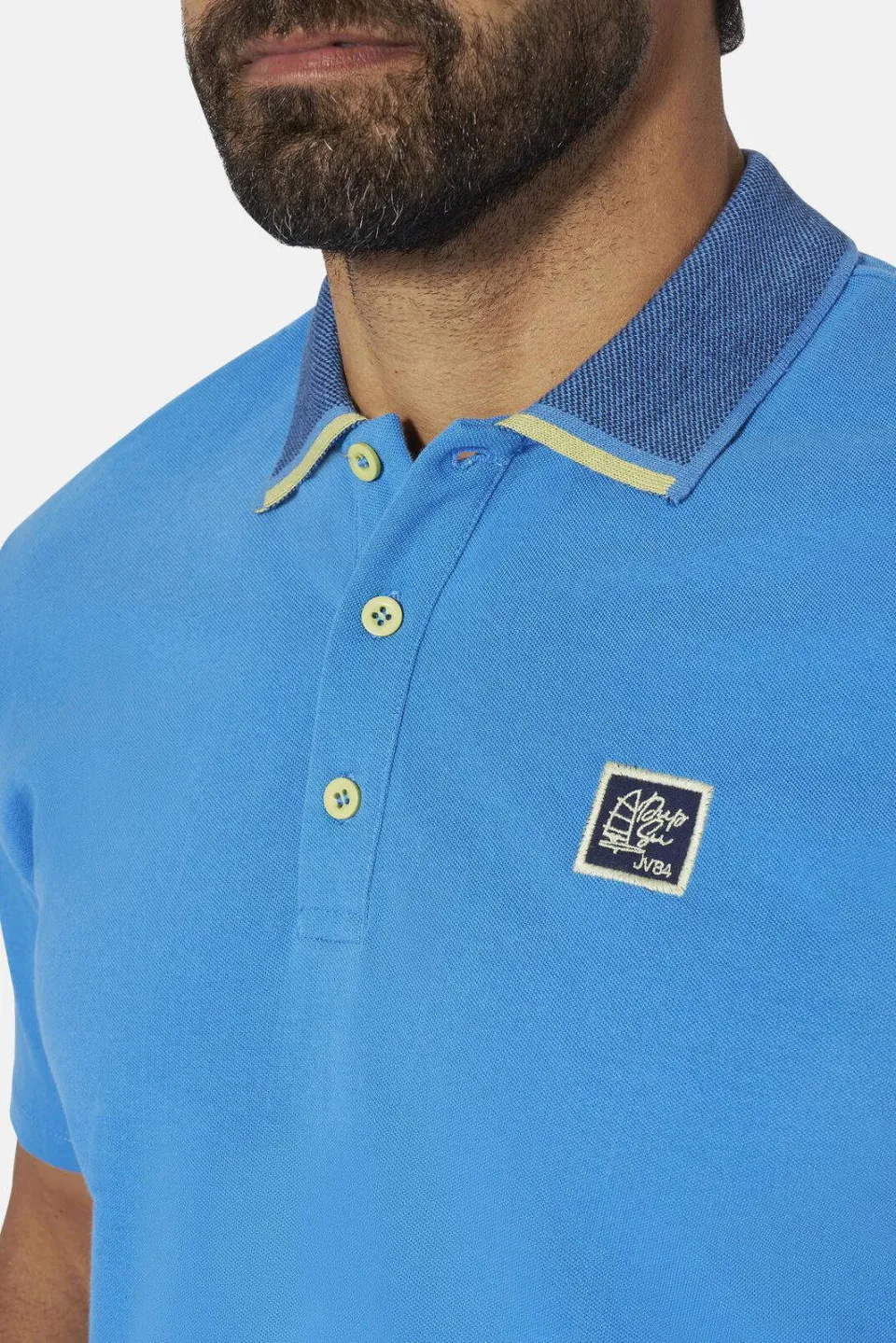 Jan Vanderstorm oversized polo Plus Size MORLAN blauw, foto 4