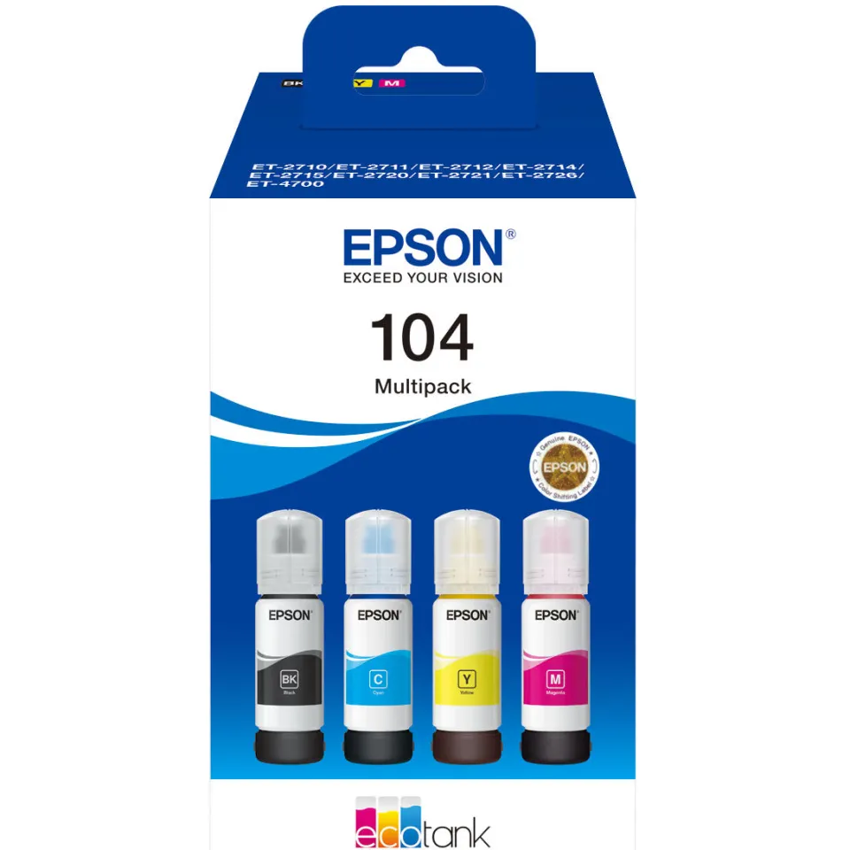 Epson 104 EcoTank inktflessen multipack zwart, foto 2