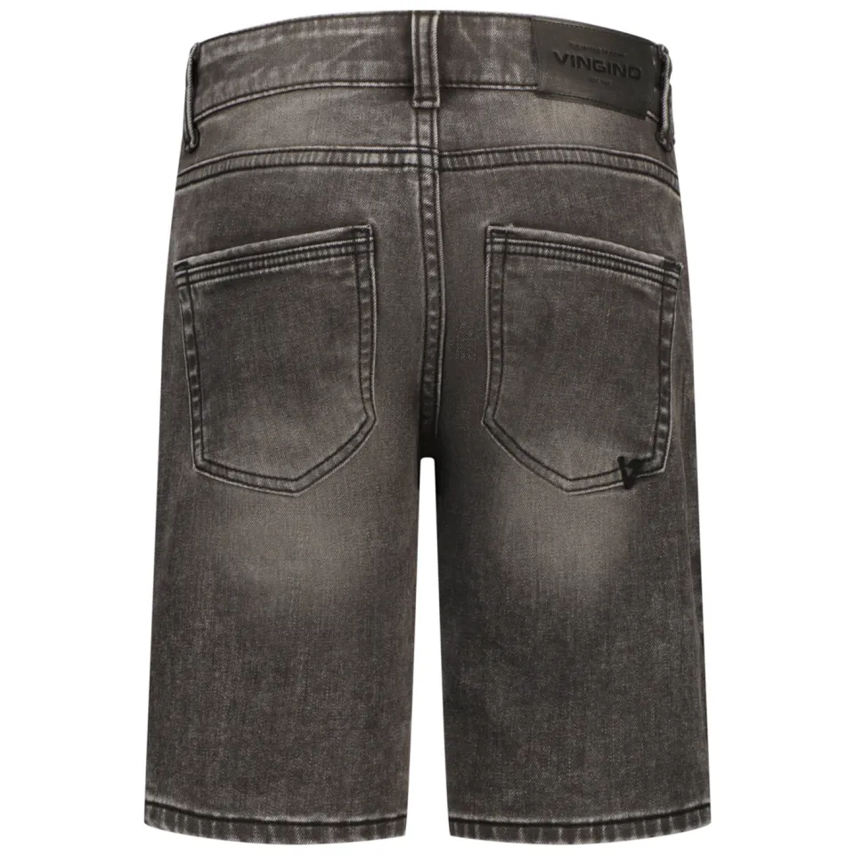 Vingino regular waist denim korte broek grey denim, foto 3