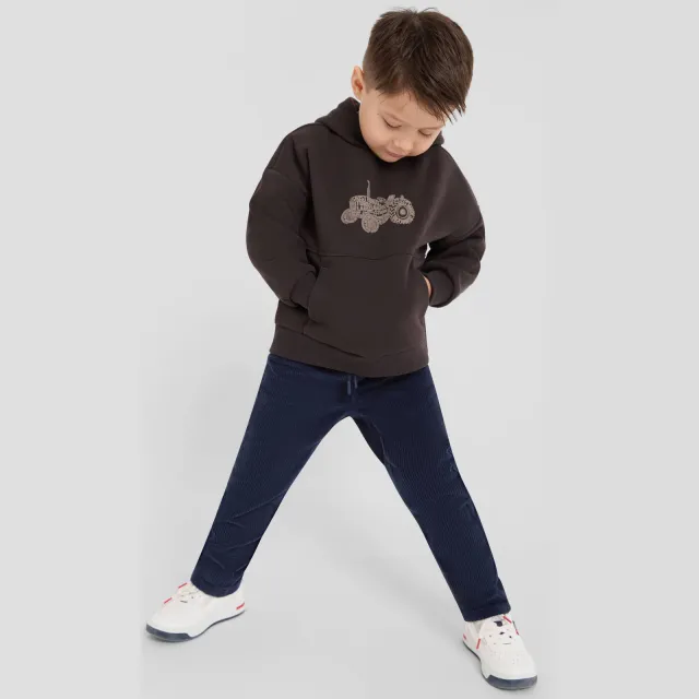 s.Oliver corduroy casual broek donkerblauw