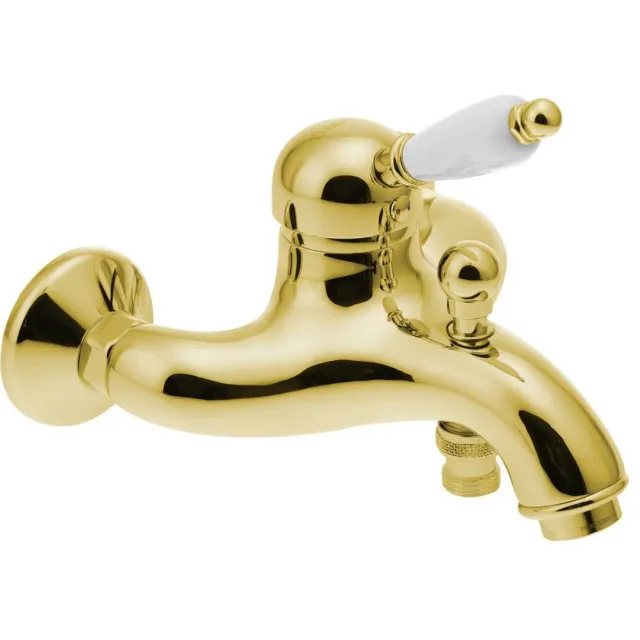 Opbouw Badkraan Sapho Kirké Mengkraan Retro Wit 1-hendel 11.5 cm Goud