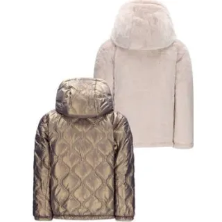 Like Flo imitatiebonten reversible jas beige, foto 4
