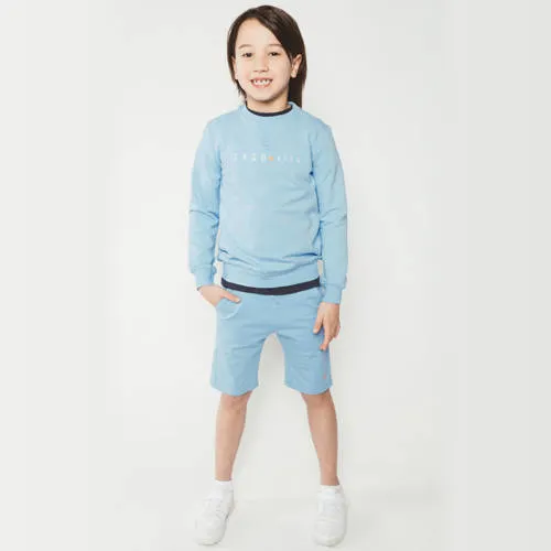 TYGO & vito regular sweatshort lichtblauw, foto 3