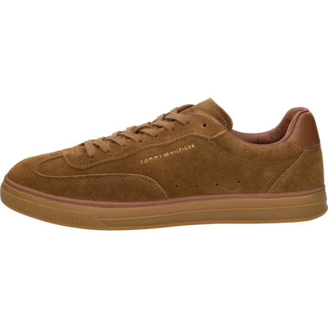Tommy Hilfiger TH LO LUX suède sneakers bruin