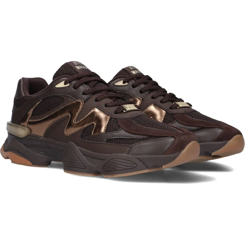 Steve Madden Speeder chunky imitatieleren sneakers - bruin, foto 3