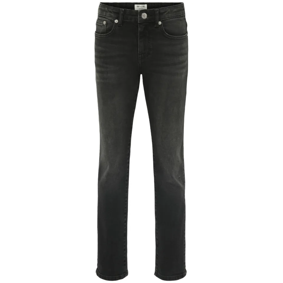 Only & Sons JUNIOR slim fit jeans black denim, foto 4