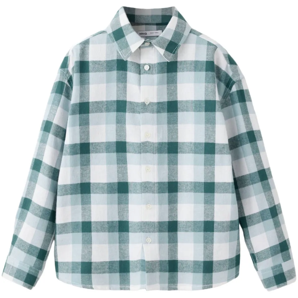 Mango Kids geruit overhemd - blauw/wit, foto 2