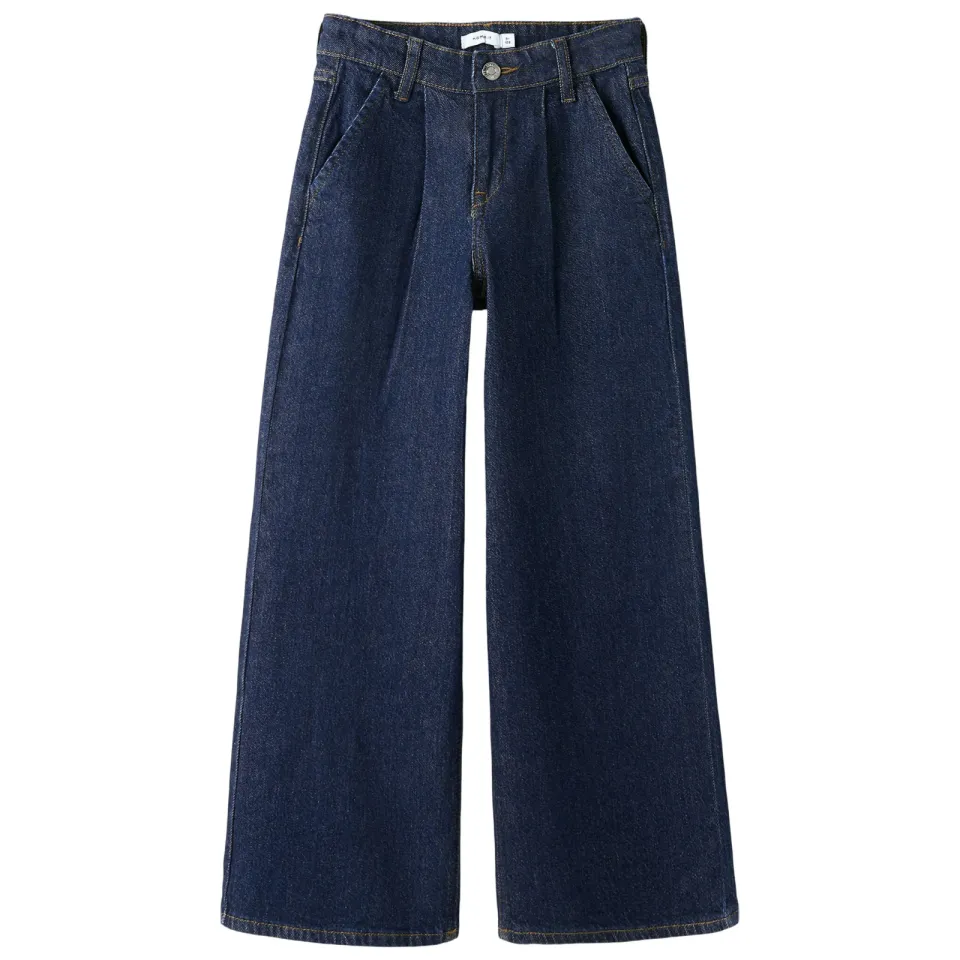 NAME IT KIDS wide leg jeans dark blue denim, foto 2