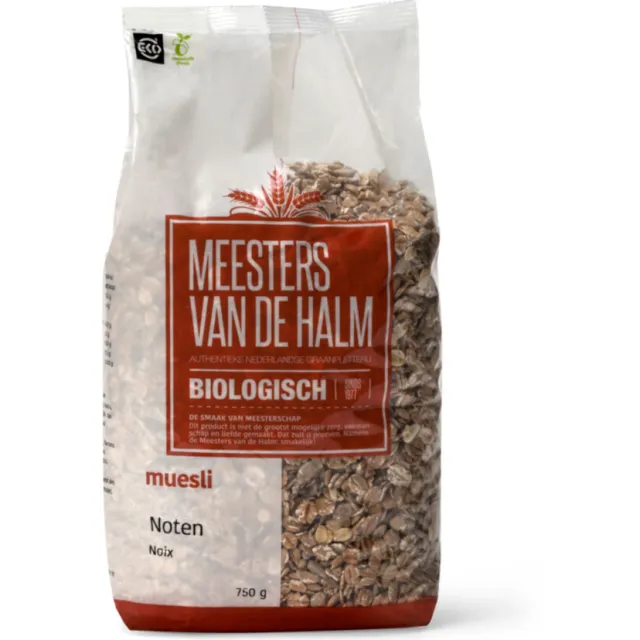 De Halm Muesli Noten Eko 750 gr